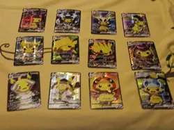 12 Pikachu Pokemon Card Holo GX VSTAR VMAX GX EX Cosplay Art - Image 1