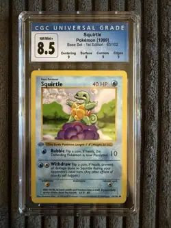 1st Edition Starters Charmander Bulbasaur Squirtle Pokemon Card 1999 CGC 8.5 - Image 4
