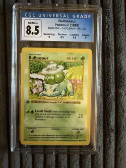 1st Edition Starters Charmander Bulbasaur Squirtle Pokemon Card 1999 CGC 8.5 - Image 5