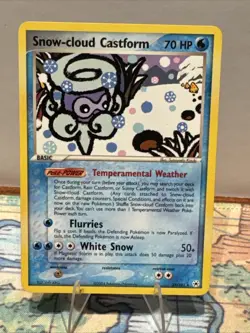 Pokemon TCG Snow-Cloud Castform EX Hidden Legends 2004 Card #25/101 - Image 1