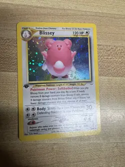 1st Edition Blissey Holographic Pokemon Card - Image 1