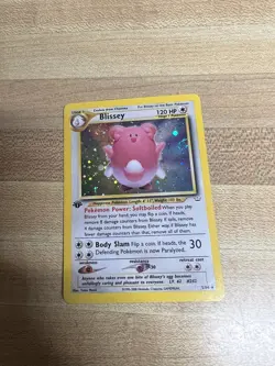 1st Edition Blissey Holographic Pokemon Card - Image 2
