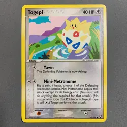Togepi 50/109 EX Team Rocket Returns Regular Uncommon Pokemon Card 2004 Vtg LP - Image 1