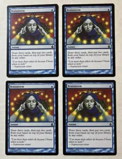 Brainstorm X4 Playset - NM - Commander MTG Magic The Gathering Cards English - Image 1