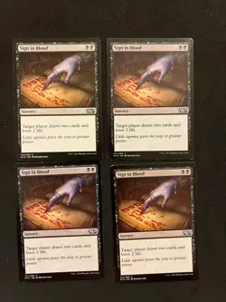 Sign in Blood x4 [Core Set 2015] Magic MTG Cards LP - Image 1