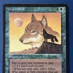 MtG Arabian Nights Edition: Wyluli Wolf (Dark Mana Symbol) - Set of 4 Cards - Image 2