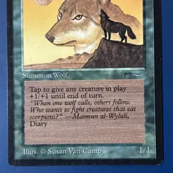 MtG Arabian Nights Edition: Wyluli Wolf (Dark Mana Symbol) - Set of 4 Cards - Image 3