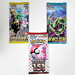 3 PACKS Pokemon TCG Cards Eevee Heroes+151+Evolving Skies Booster Sealed KOREAN - Image 1