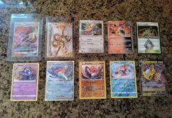10 Error Pokemon Cards Lot Inverted Back Square Miscut Pinched Holo Layer Crimpd - Image 1