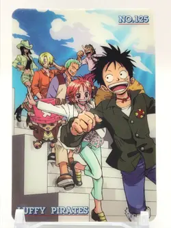 Luffy Nami One Piece Plastic Card Bandai Japan Very Rare 2003 F/S No.125 - Image 2