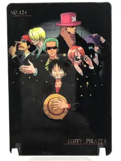 Luffy Nami Sanji One Piece Plastic Card Bandai Japan Very Rare 2003 F/S No.124 - Image 1