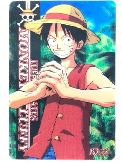 LUFFY One Piece Plastic Card 3D Bandai Japan Japanese Very Rare No.76 2003 F/S - Image 1