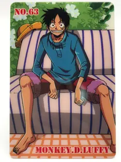 LUFFY One Piece Plastic Card Bandai Japan Japanese Very Rare No.63 2002 F/S - Image 2
