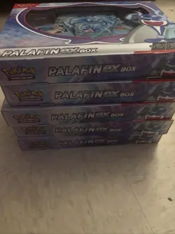 5 Pokemon Palafin EX Collection Box - Trading Card Game - Scarlet & Violet New - Image 3