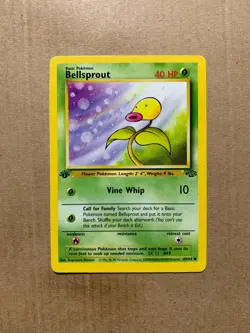 1st Edition Bellsprout 49/64 Jungle Set - Common Pokemon Card - NM/Mint - Image 1