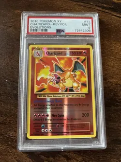 Pokemon Card Reverse Holo Charizard 11/108 XY Evolutions 2016 PSA 9 - Image 1