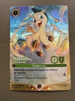 Disney Lorcana Challenge Pegasus Gift For Hercules FOIL Promo Card 1/C2 EN 9 - Image 1