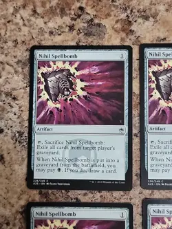 NIHIL SPELLBOMB X4 4X Masters 25 MTG Magic the Gathering Cards Unplayed Playset - Image 3