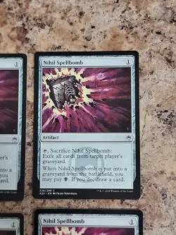 NIHIL SPELLBOMB X4 4X Masters 25 MTG Magic the Gathering Cards Unplayed Playset - Image 4
