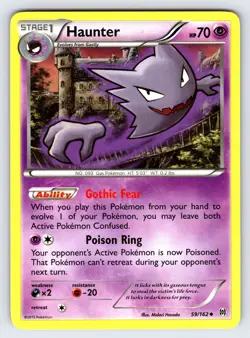 Haunter 59/162 2015 XY Breakthrough Pokemon Card TCG Non Holo Uncommon - Nm/Vlp - Image 1