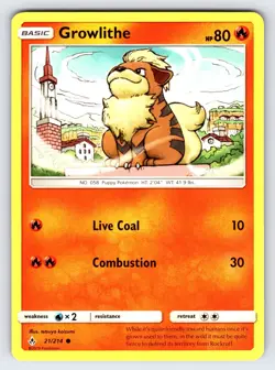 Growlithe 21/214 SM Unbroken Bonds Pokemon Card TCG Non Holo Nintendo Common Nm - Image 1