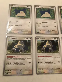 Lot Of 6 Snorlax Pokemon Cards - Image 2