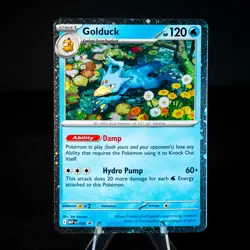 Pokemon TCG Golduck 008 ME: Mega Evolution Cosmos Holo Black Star Promo Card NM - Image 1