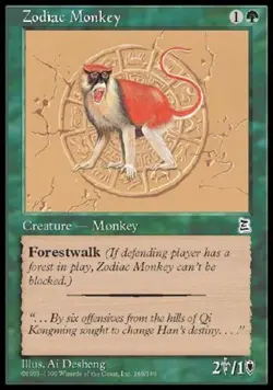 Zodiac Monkey - Light Play MTG Portal Three Kingdoms - Image 1