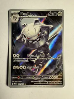 Steelix 150/132 Me01: Mega Evolution Holo Near Mint (NM) + Bonus ex card - Image 1