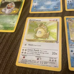 Pokemon 5 Card Set Holo Rare 1999 Vintage, Vaporeon, Lapras, Dark Arbok, Used - Image 3