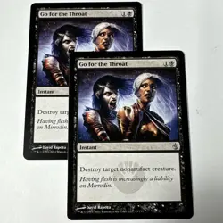 [X2] Go for the Throat - Mirrodin Besieged #43/155 LP MTG Magic The Gathering - Image 1