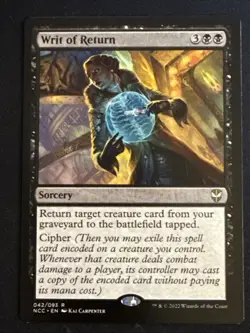 1x Writ of Return (042) Commander: Streets of New Capenna LP MTG Magic x1 MKE - Image 1