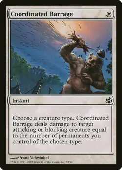 1x Coordinated Barrage - NM English MTG - Morningtide - Image 1