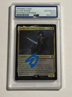 ELIJAH WOOD SIGNED AUTO Frodo, Adventurous Hobbit Foil Lord of the Rings MTG PSA - Image 1