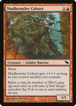 1x Mudbrawler Cohort - NM English MTG -Shadowmoor - Image 1