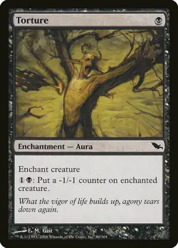 1x Torture - NM English MTG -Shadowmoor - Image 1