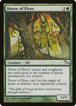 1x Drove of Elves - NM English MTG -Shadowmoor - Image 1