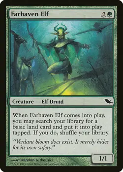 1x Farhaven Elf - NM English MTG -Shadowmoor - Image 1
