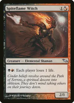 1x Spiteflame Witch - NM English MTG -Shadowmoor - Image 1