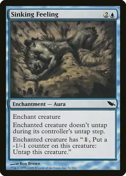 1x Sinking Feeling - NM English MTG -Shadowmoor - Image 1