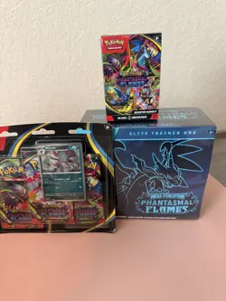 Pokemon TCG Phantasmal Flames ETB & Booster Bundle & 3 blister pack brand new - Image 1