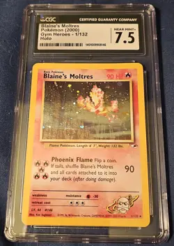Blaine's Moltres Pokemon (2000) Gym Heroes - 11132 HoloNEAR MINT+ 7.5| - Image 1
