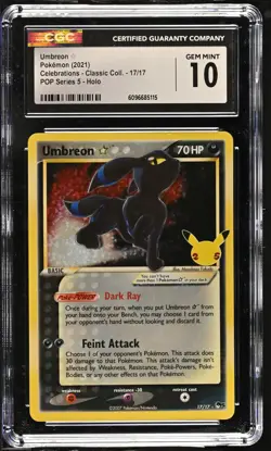 UMBREON Celebrations POP Series 5 Holo #17 Gold Star CGC 10 Pokemon - Image 1