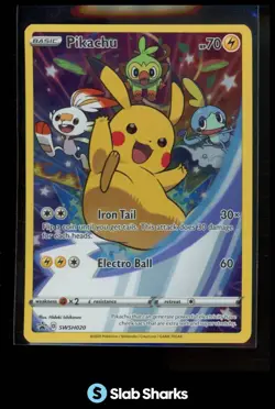 2020 POKEMON SWORD & SHIELD BLACK STAR PROMO #SWSH020 PIKACHU - Image 1