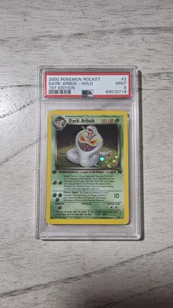 2000 Team Rocket Dark Arbok #2 1st Edition Holo PSA 9 - Image 2