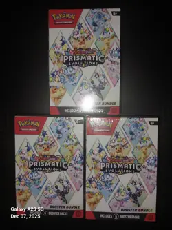 Pokemon TCG Scarlet & Violet Prismatic Evolutions Booster Bundles - LOT of (3) - Image 1