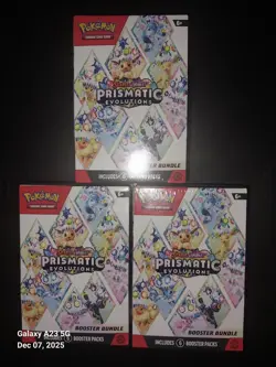 Pokemon TCG Scarlet & Violet Prismatic Evolutions Booster Bundles - LOT of (3) - Image 2