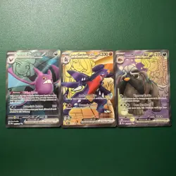 Pokemon Destined Rivals Ultra Rare Set Of 3 | NM Includes Cynthia’s Garchomp Ex - Image 1