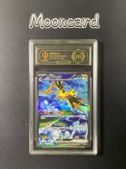 APH Black 10* Pokemon Chinese Zapdos EX Full Art 2025 151C 190/151 SAR - Image 1