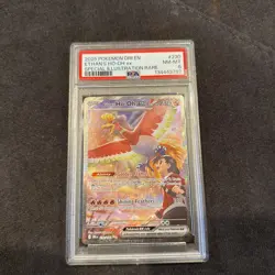 Pokemon 2025 Destined Rivals Special Illustration Rare ETHAN'S HO-OH #230 PSA 8 - Image 1